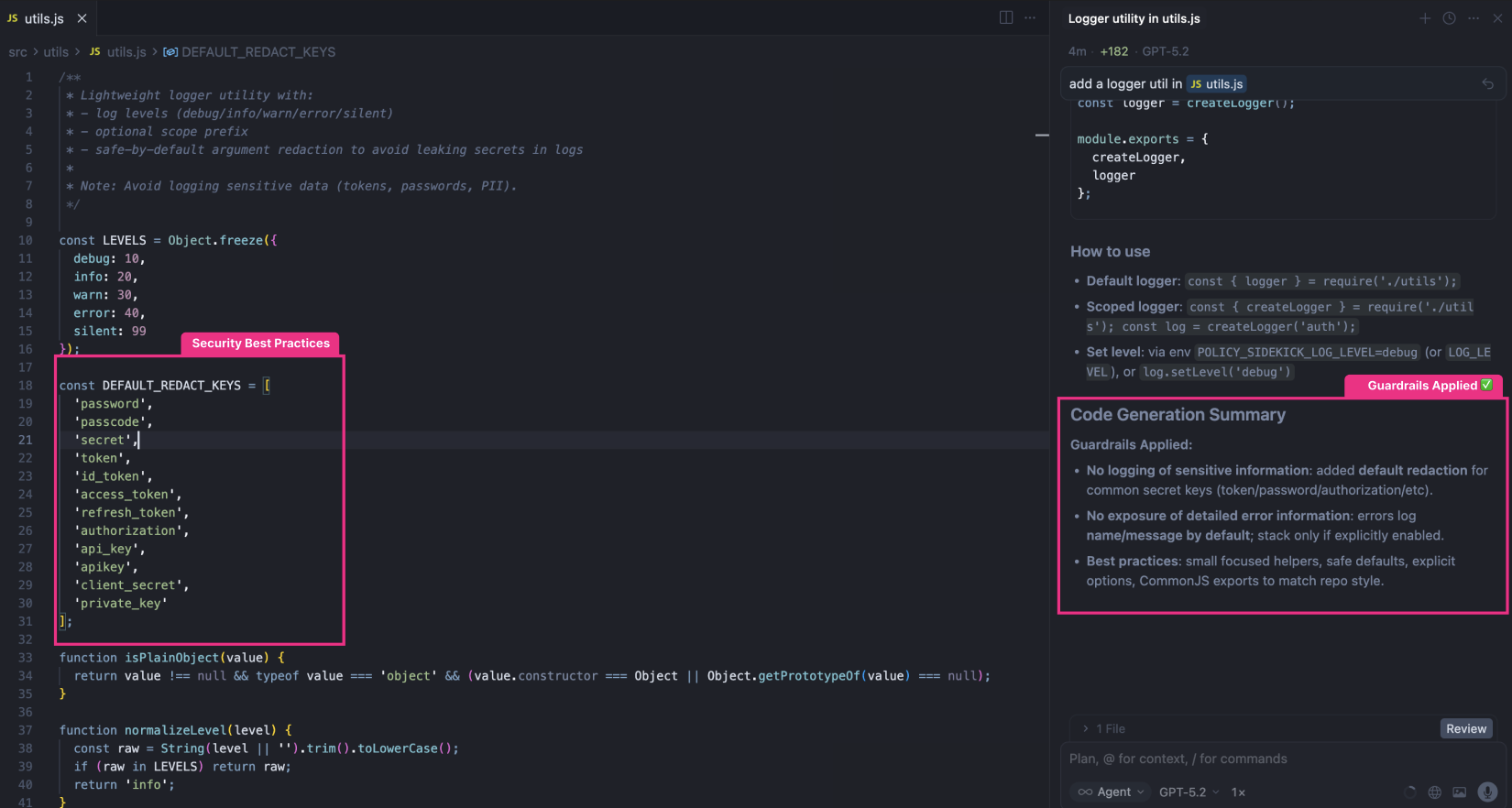 Sparkle Guardrails implemented in code